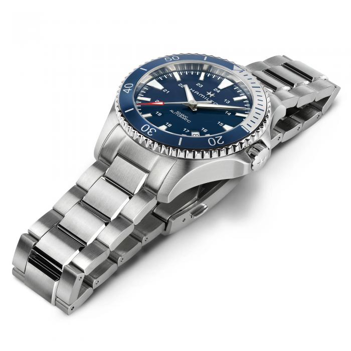 Hamilton Men's Khaki Navy Automatic Black Dial Steel Watch H82315131