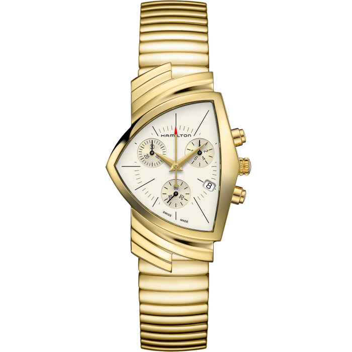 Hamilton Ventura Chronograph Quartz Silver Dial Men's Watch H24422151