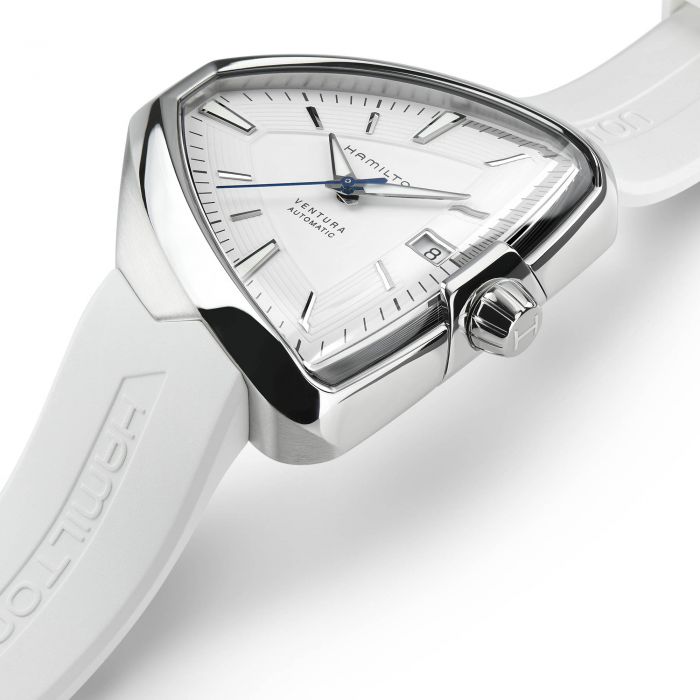Hamilton Ventura Elvis80 Automatic Elvis White Dial White Rubber Strap H24505311
