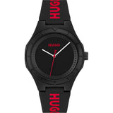HUGO #LIT Black Dial & Black Silicone Strap 1530343