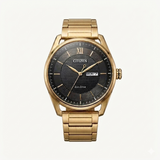 Citizen Men's AW0089-52E Eco-Drive Gold-Tone Day-Date Textured Dial Watch
