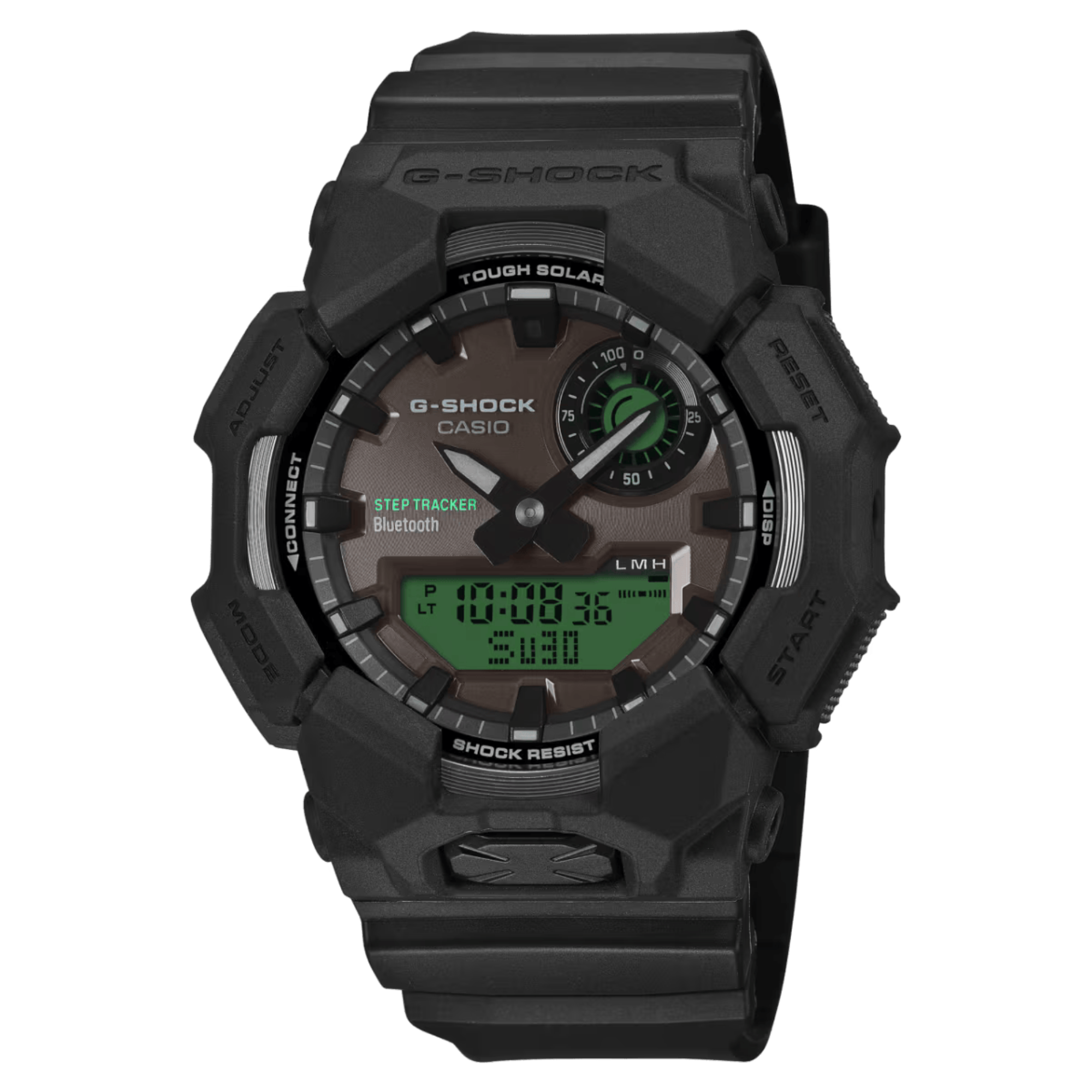 Casio G-Shock Analog-Digital Black & Electro Green Resin Strap Watch GAB010BEG-1A - Bijoux Eclore