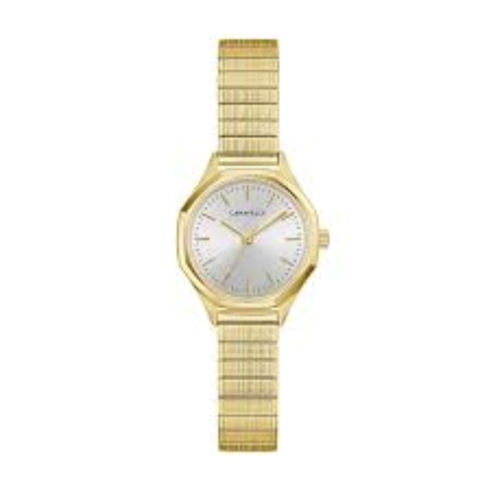 Caravelle by Bulova Vintage Dress Stainless Steel Expansion Watch Silver Dial 44L268 - Bijoux Eclore