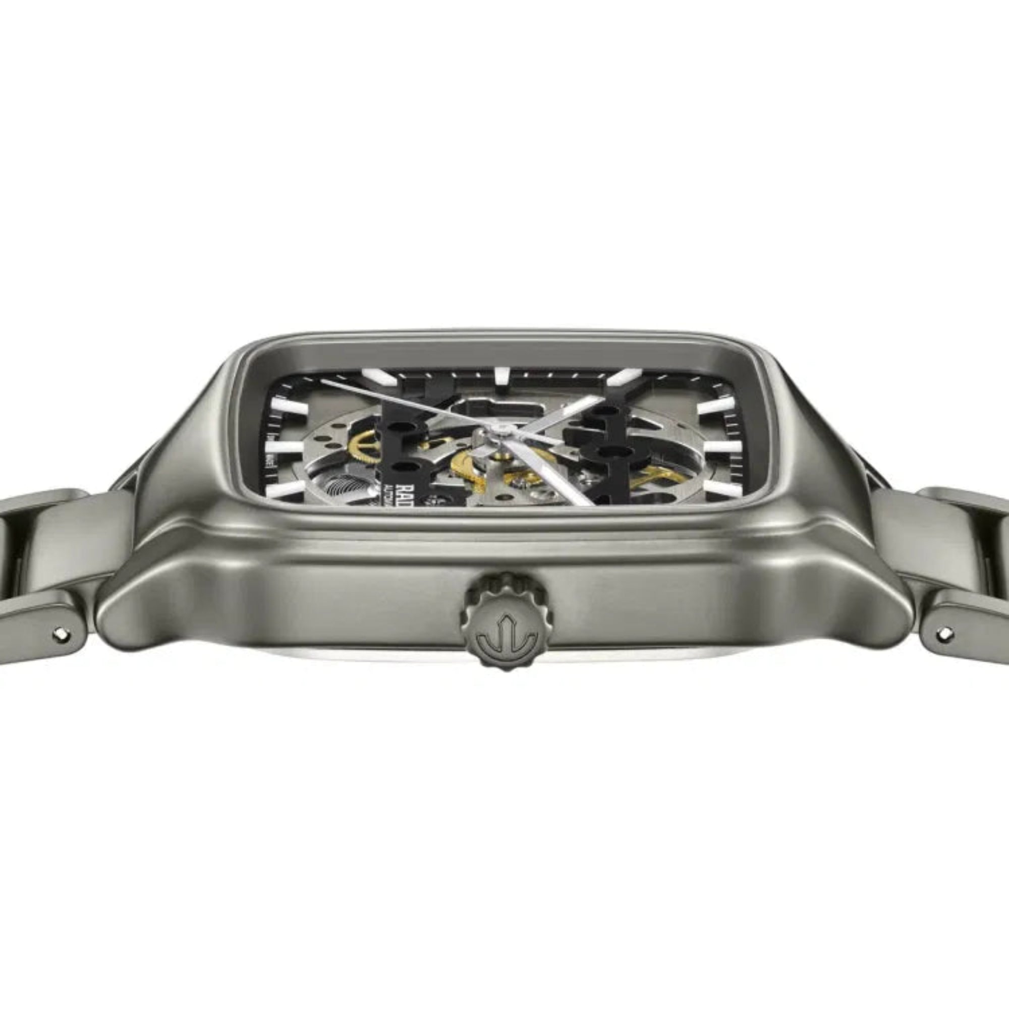 Rado R27196152  Unisex  Automatic True Square Skeleton Gray Ceramic Bracelet Watch 38mm - Bijoux Eclore