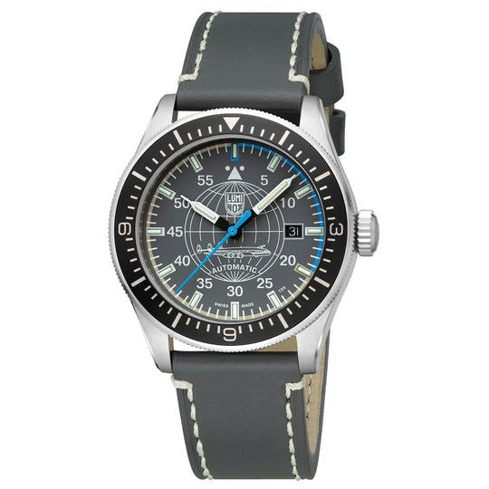 Luminox Constellation Grey Dial Grey Leather Strap Mens Watch XA.9602