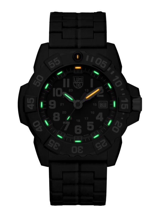 Luminox Navy Seal Black Dial Black Stainless Steel Men's Watch XS.3502.L