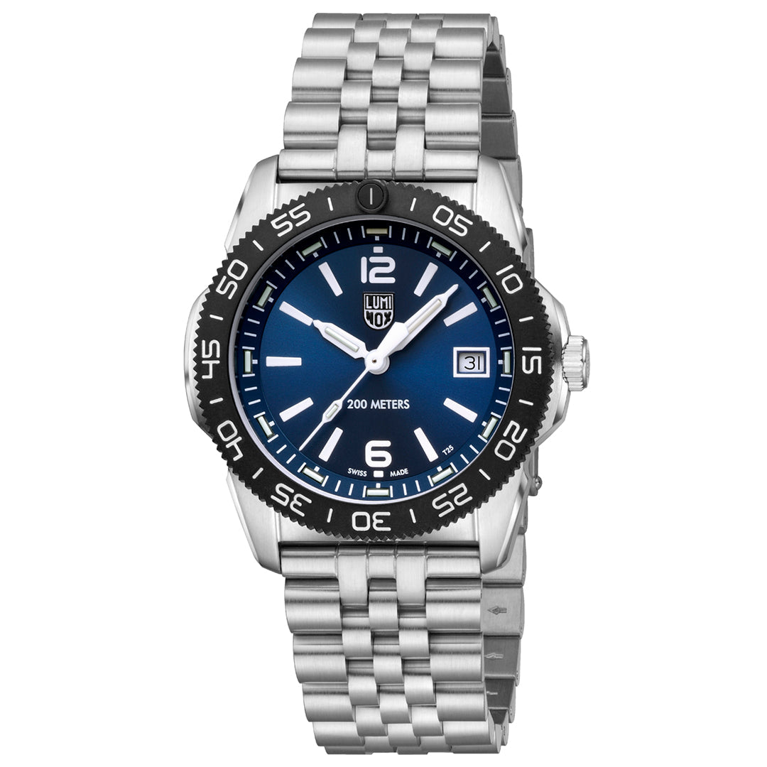 Luminox Pacific Diver Quartz Blue Dial Stainless Steel Watch 3123M.SET