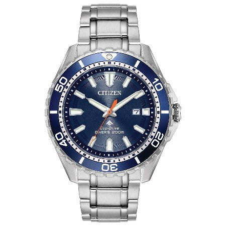 New Citizen Promaster Diver Eco Drive ST Steel Blue Dial Men's Watch BN0191-55L