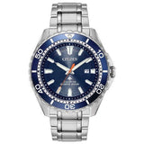 New Citizen Promaster Diver Eco Drive ST Steel Blue Dial Men's Watch BN0191-55L