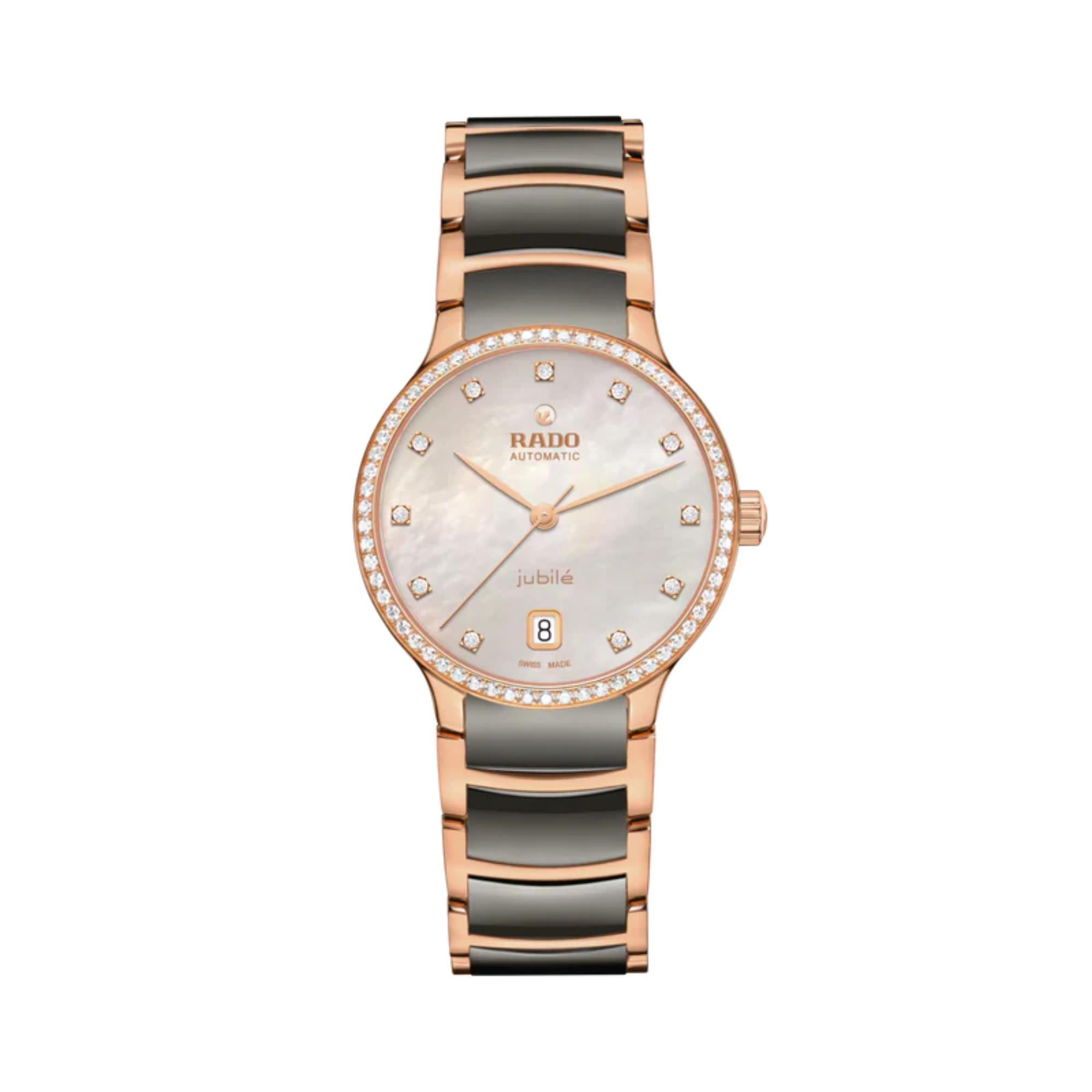 rado R30230912 centrix Jublie Women Automatic Silver Mother Of Pearl Dial Analog Stainless Steel Watch R30230912 - Bijoux Eclore