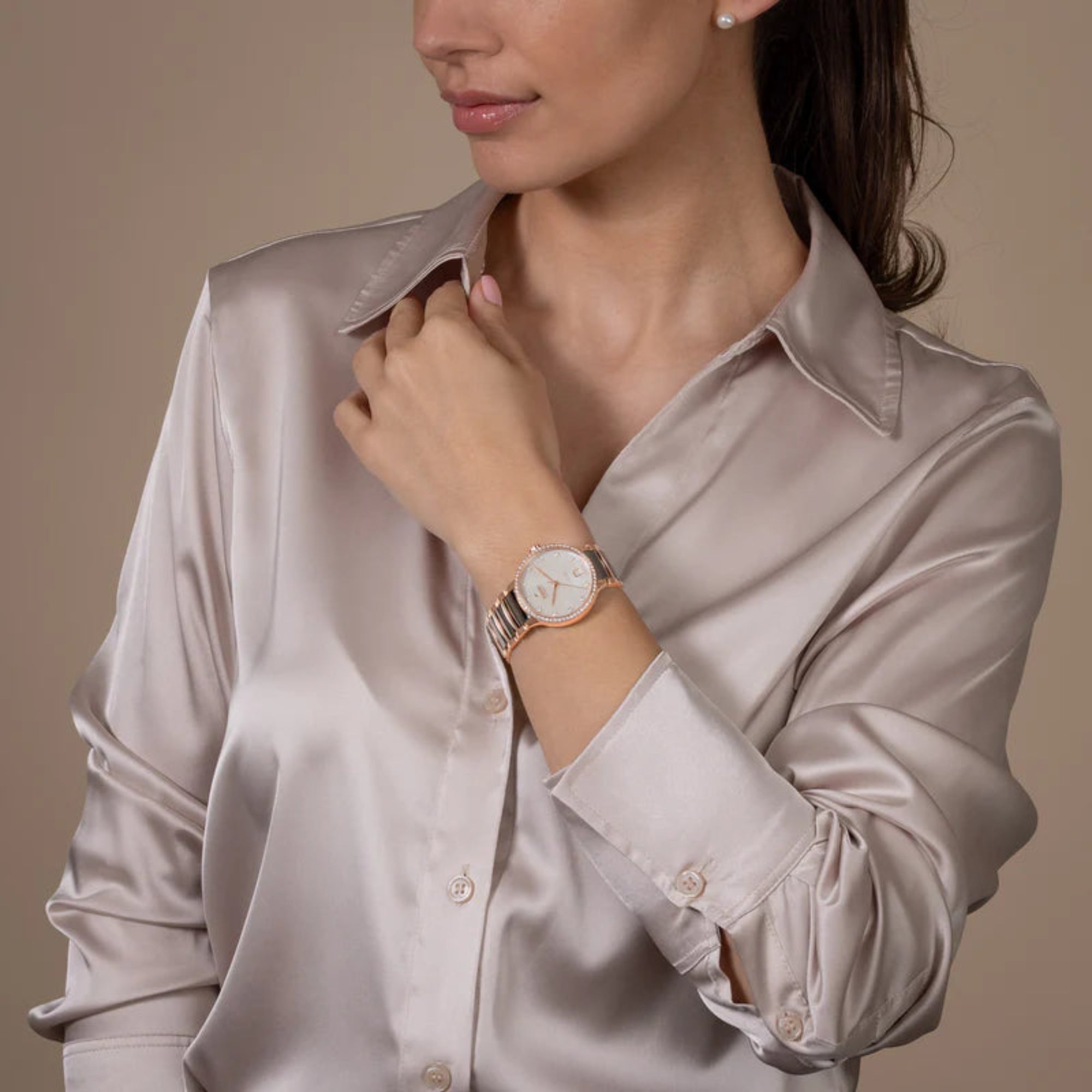 rado R30230912 centrix Jublie Women Automatic Silver Mother Of Pearl Dial Analog Stainless Steel Watch R30230912 - Bijoux Eclore