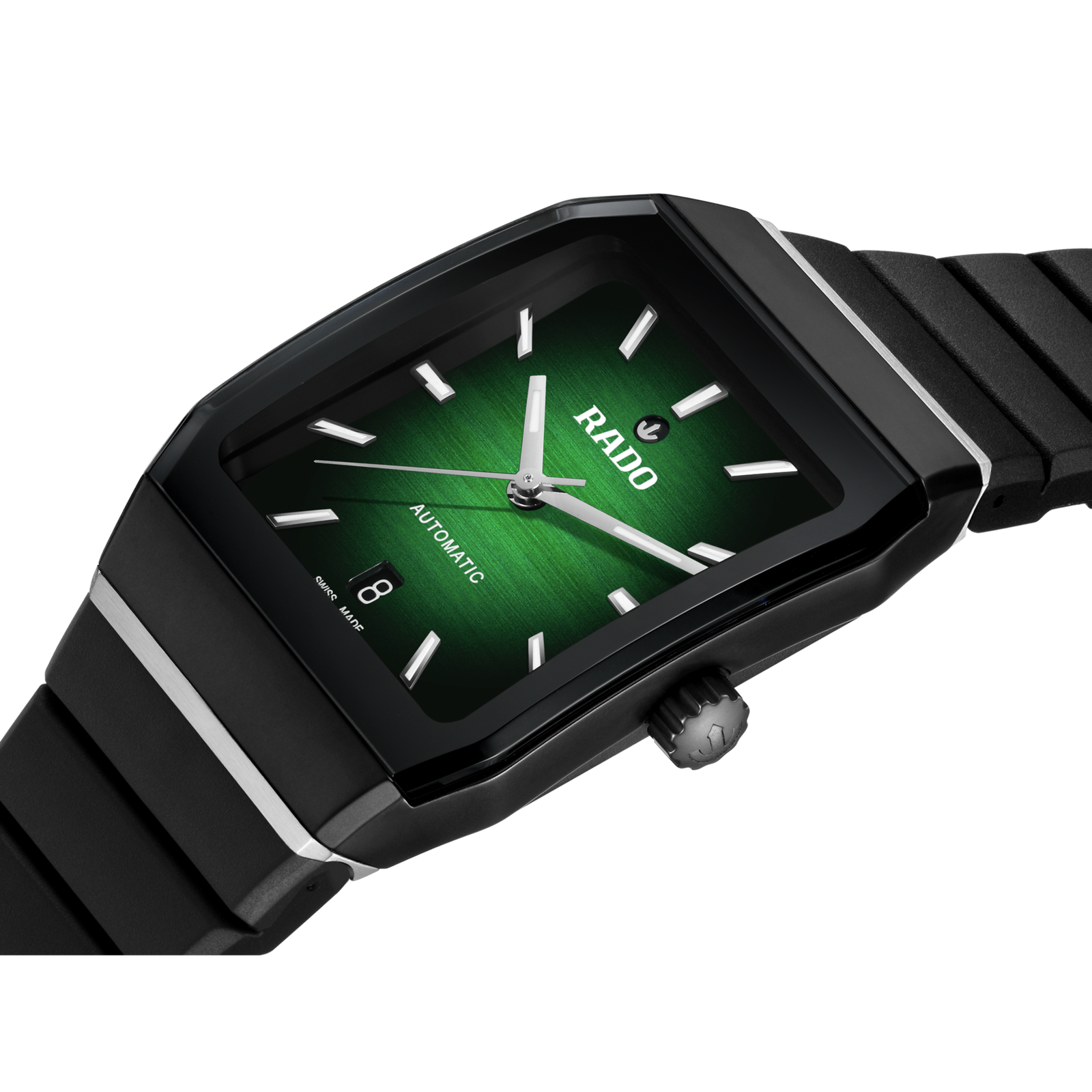 Rado Anatom Automatic Green Dial Rubber Strap Watch R10202319