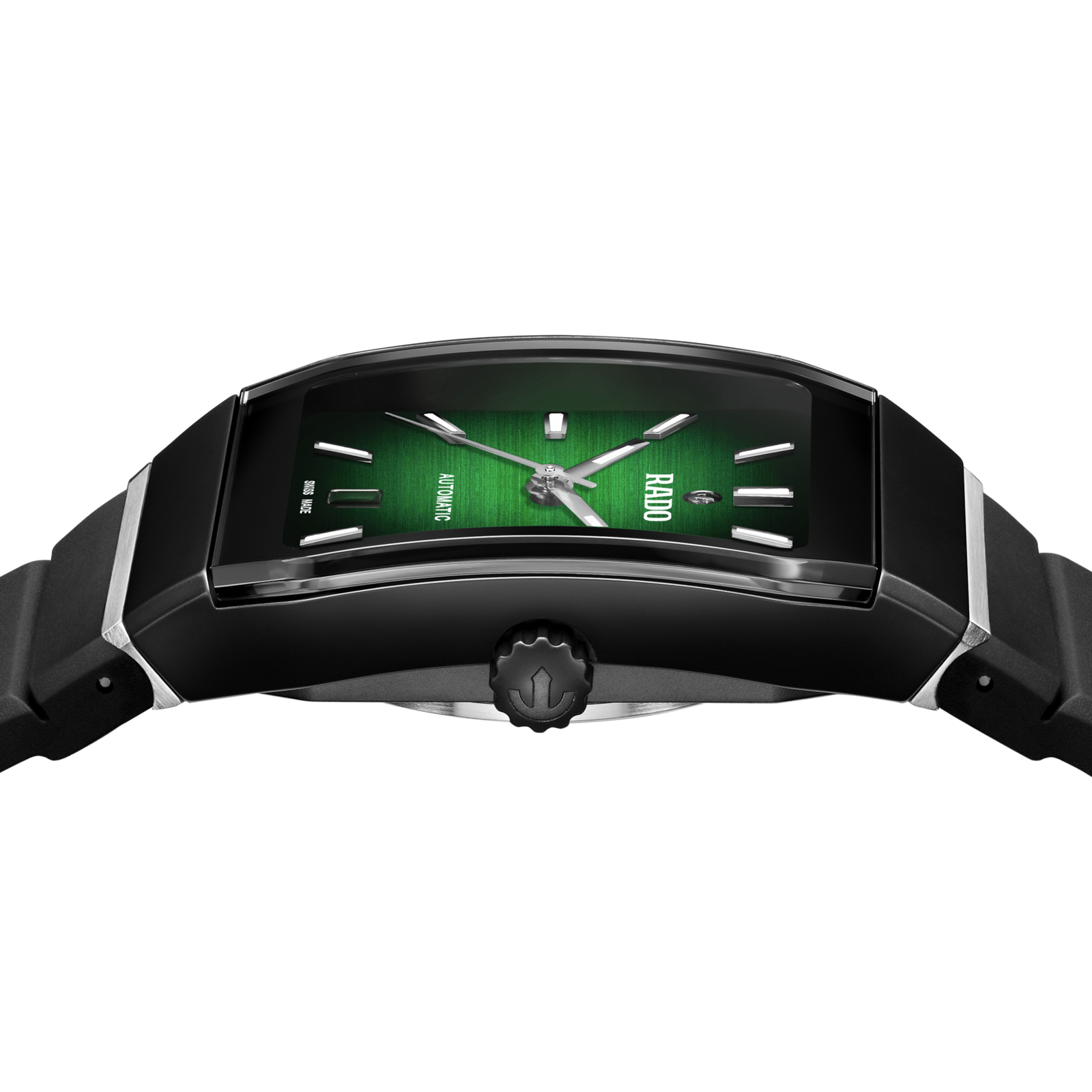 Rado Anatom Automatic Green Dial Rubber Strap Watch R10202319