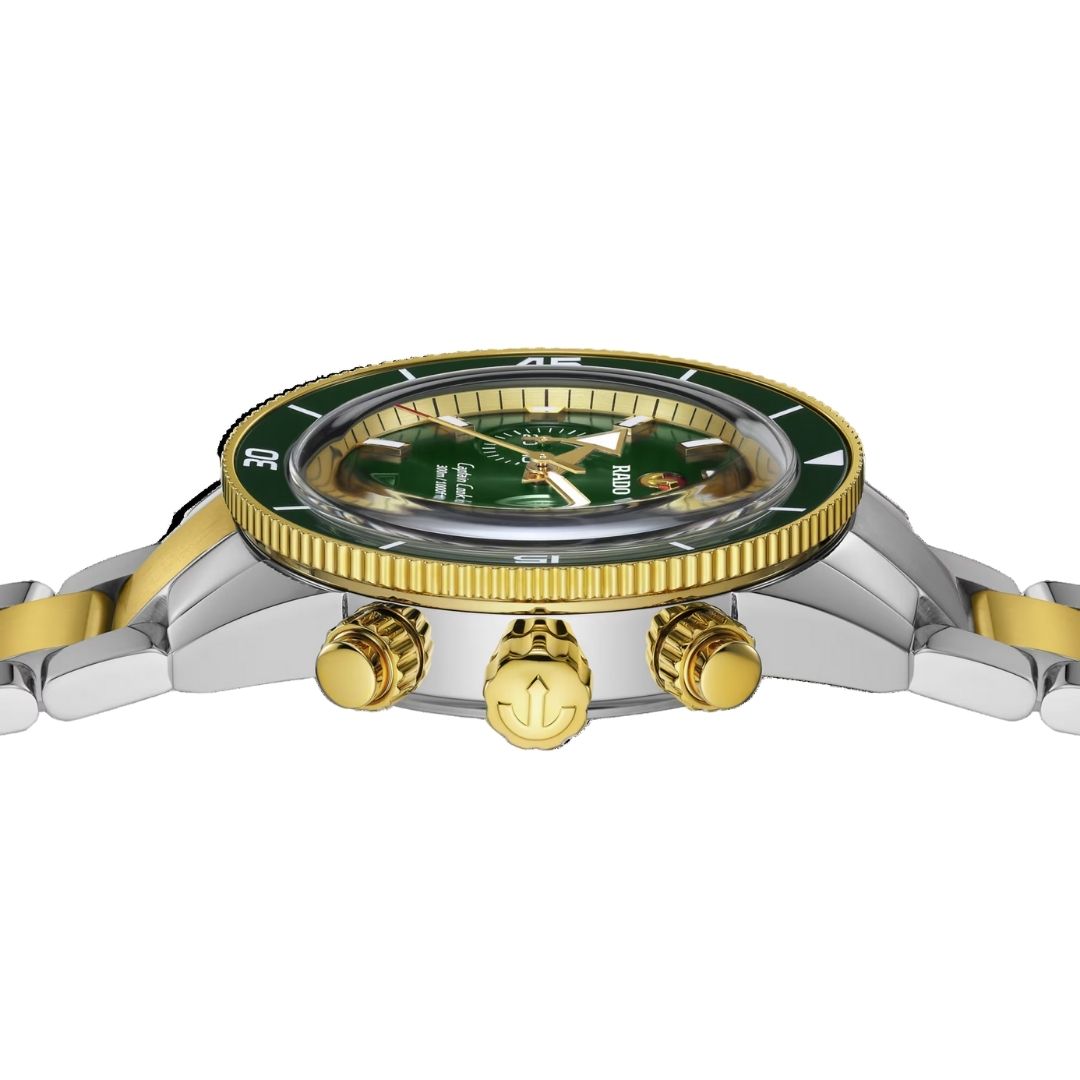 Rado Captain Cook High-Tech Ceramic Diver Dial Two-Tone Three Strap Watch R32151318