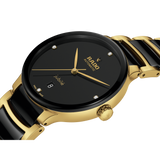 Rado Centrix Automatic Diamonds Black Dial Gold-Tone Watch R30008712