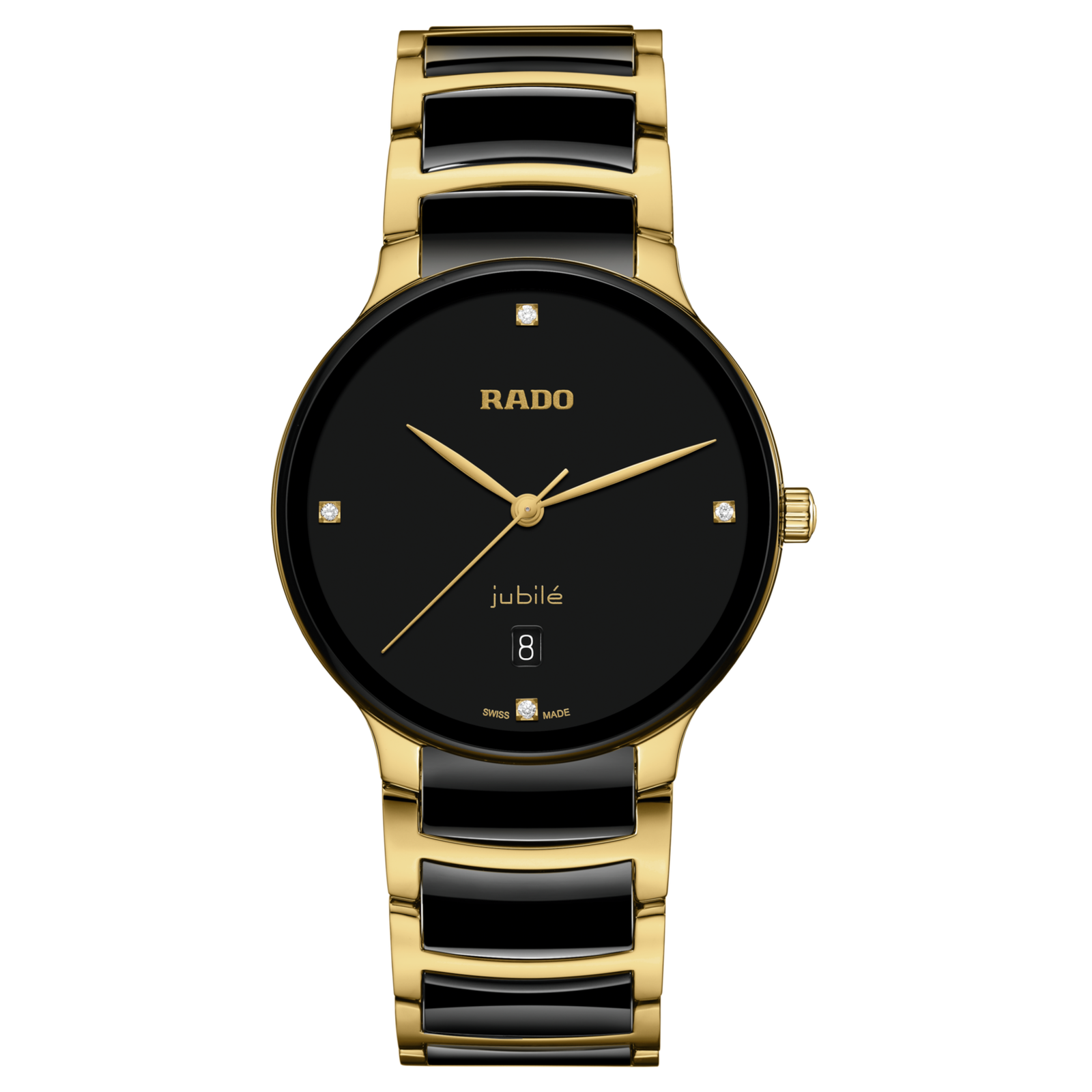 Rado Centrix Diamonds Black Gold Tone Men's Watch R30022712