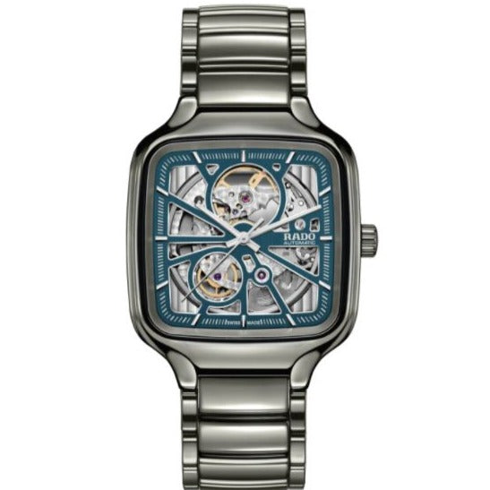 Rado True Square Automatic Blue Open Heart Dial Unisex Watch R27083202