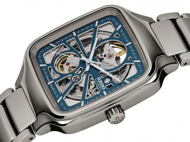 Rado True Square Automatic Blue Open Heart Dial Unisex Watch R27083202