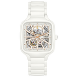 Rado True Square Automatic Open Heart White Ceramic Watch R27073012