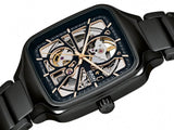 Rado True Square Black Ceramic Automatic Open Heart Watch R27086162
