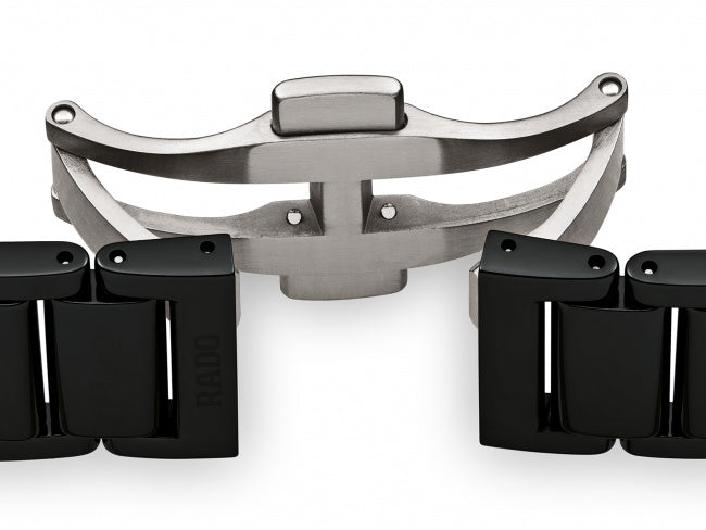 Rado True Square Black Ceramic Automatic Open Heart Watch R27086162