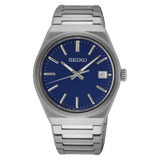 Seiko Blue Dial Silver Stainless Steel Band Classic Analog SUR555