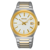 Seiko White Dial Two Tone Stainless Steel Band SUR558