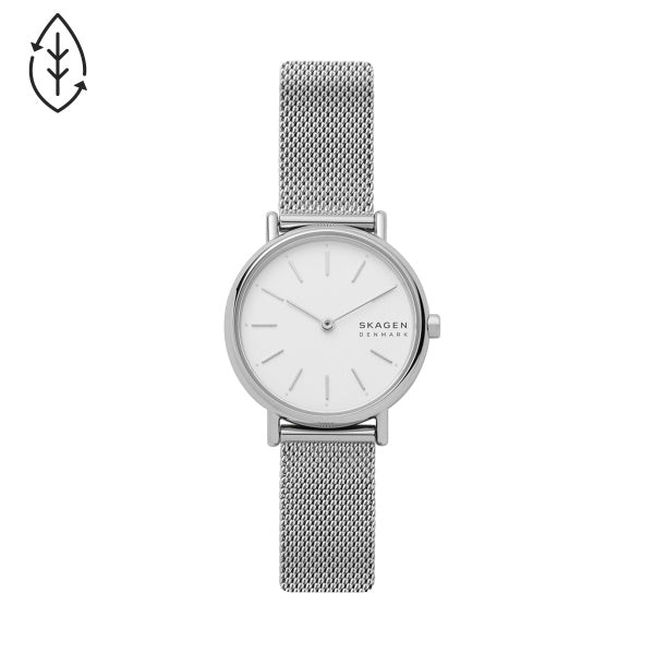 SKAGEN Ladies' Signatur Slim Steel White Dial Mesh Watch SKW2692