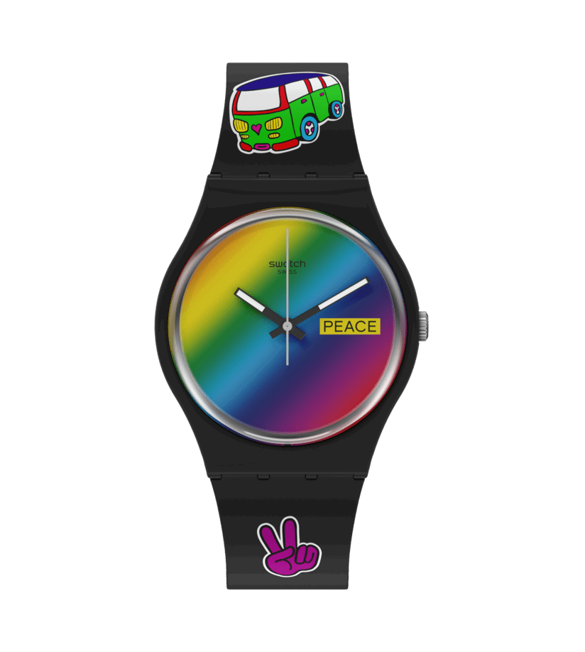 Swatch Bioceramic Flower Power Go With The Bow SO31B101