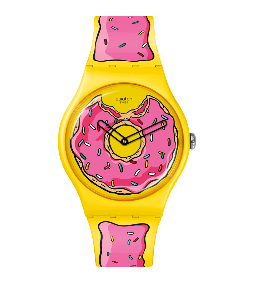 Swatch Seconds Of Sweetness Yellow Dial Yellow Silicone Strap Unisex Watch SO29Z134