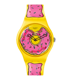 Swatch Seconds Of Sweetness Yellow Dial Yellow Silicone Strap Unisex Watch SO29Z134