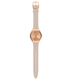 Swatch Skinrosee Rose Dial Beige Silicone Men's Watch SYXG101