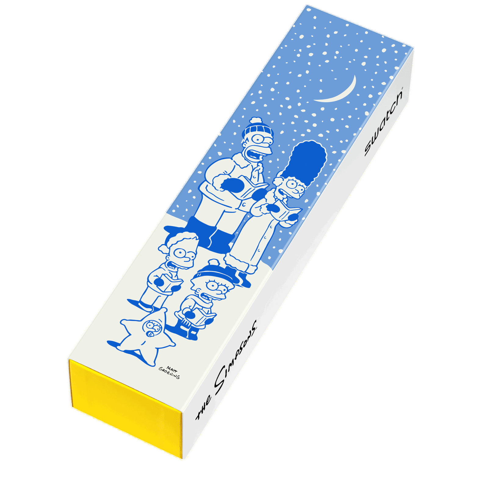 Swatch Tidings Of Joy Light blue silicone strap unisex Watch SO28Z126