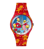Swatch Wondrous Winter Wonderland Dial Red Silicone Strap Unisex Watch SUOZ361