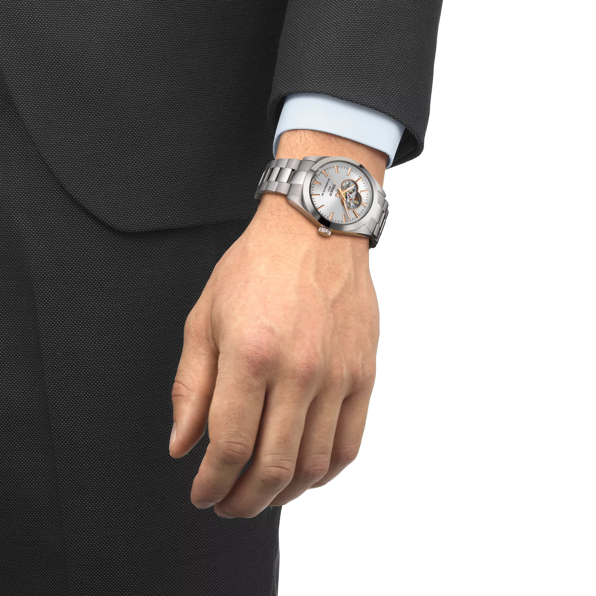 Tissot Gentleman Powermatic 80 Open Heart T127.407.11.031.01 - Bijoux Eclore