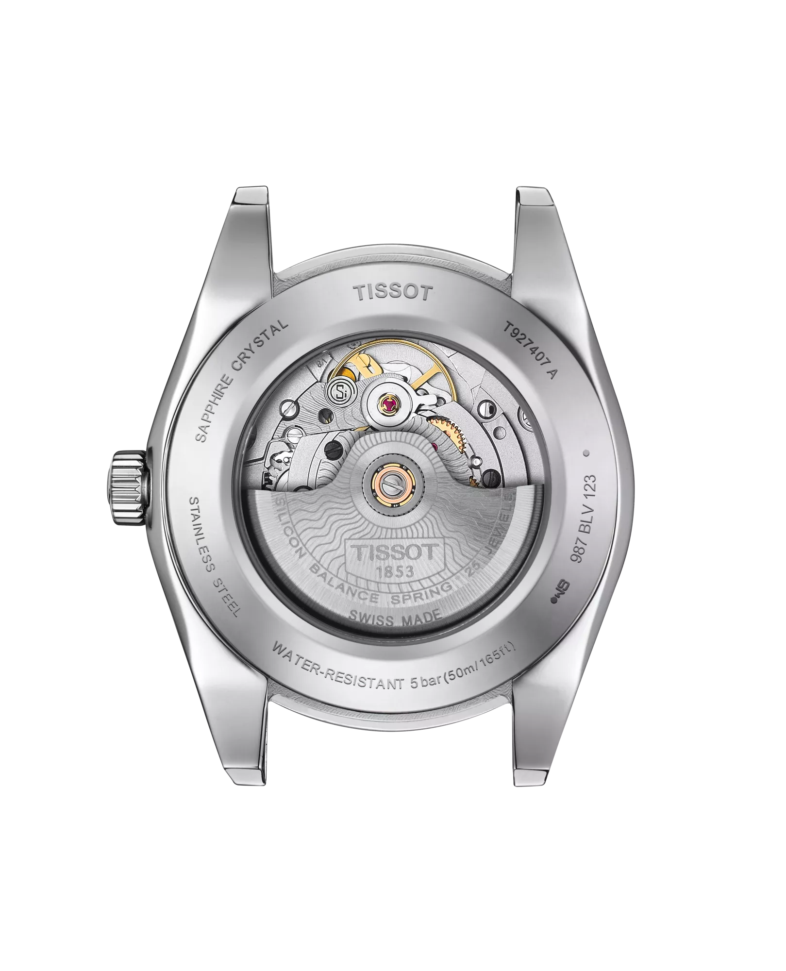 Tissot Gentleman Powermatic 80 Silicium Solid 18k Gold Bezel T927.407.46.041.00 - Bijoux Eclore