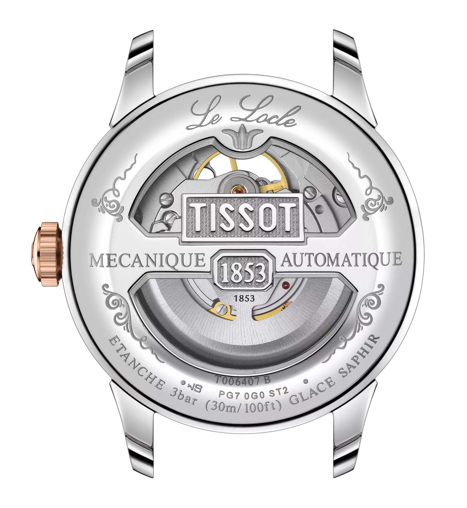 Tissot Le Locle Powermatic 80 Open Heart T006.407.22.033.02 - Bijoux Eclore