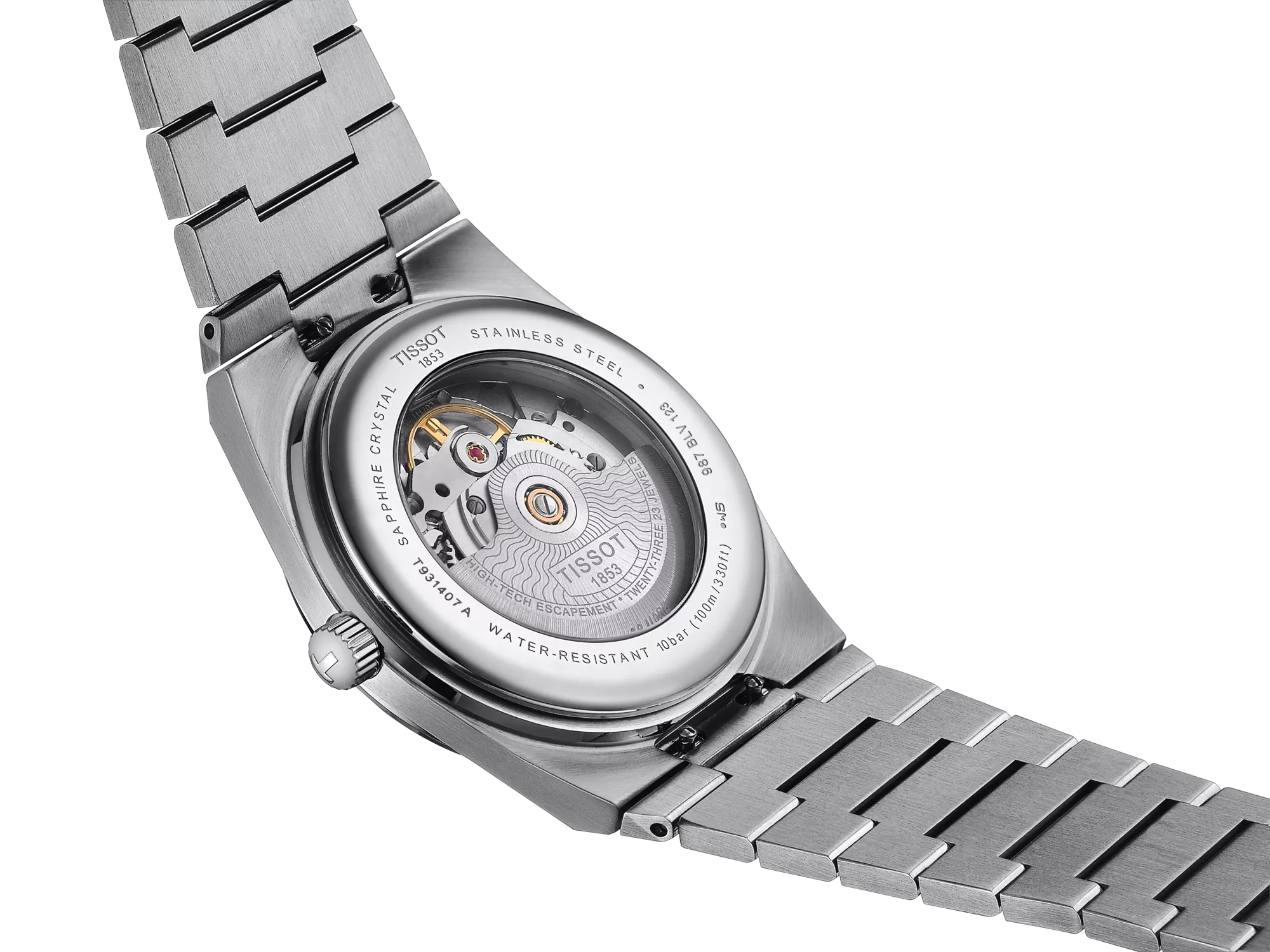 Tissot PRX Powermatic 80 Gold Bezel Blue Dial Men's Watch T931.407.41.041.00 - Bijoux Eclore