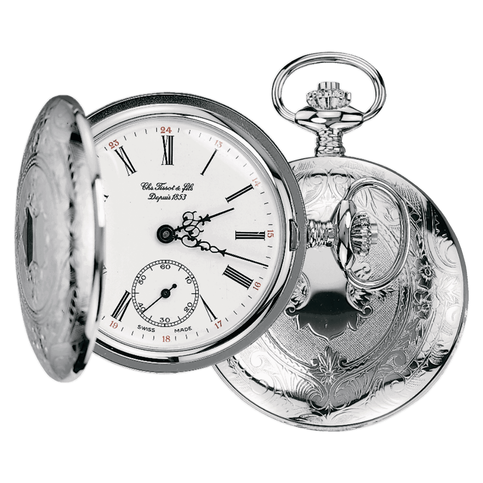 Tissot Savonnette Mechanical White Dial Brass Case Pocket Watch T83.6.401.13
