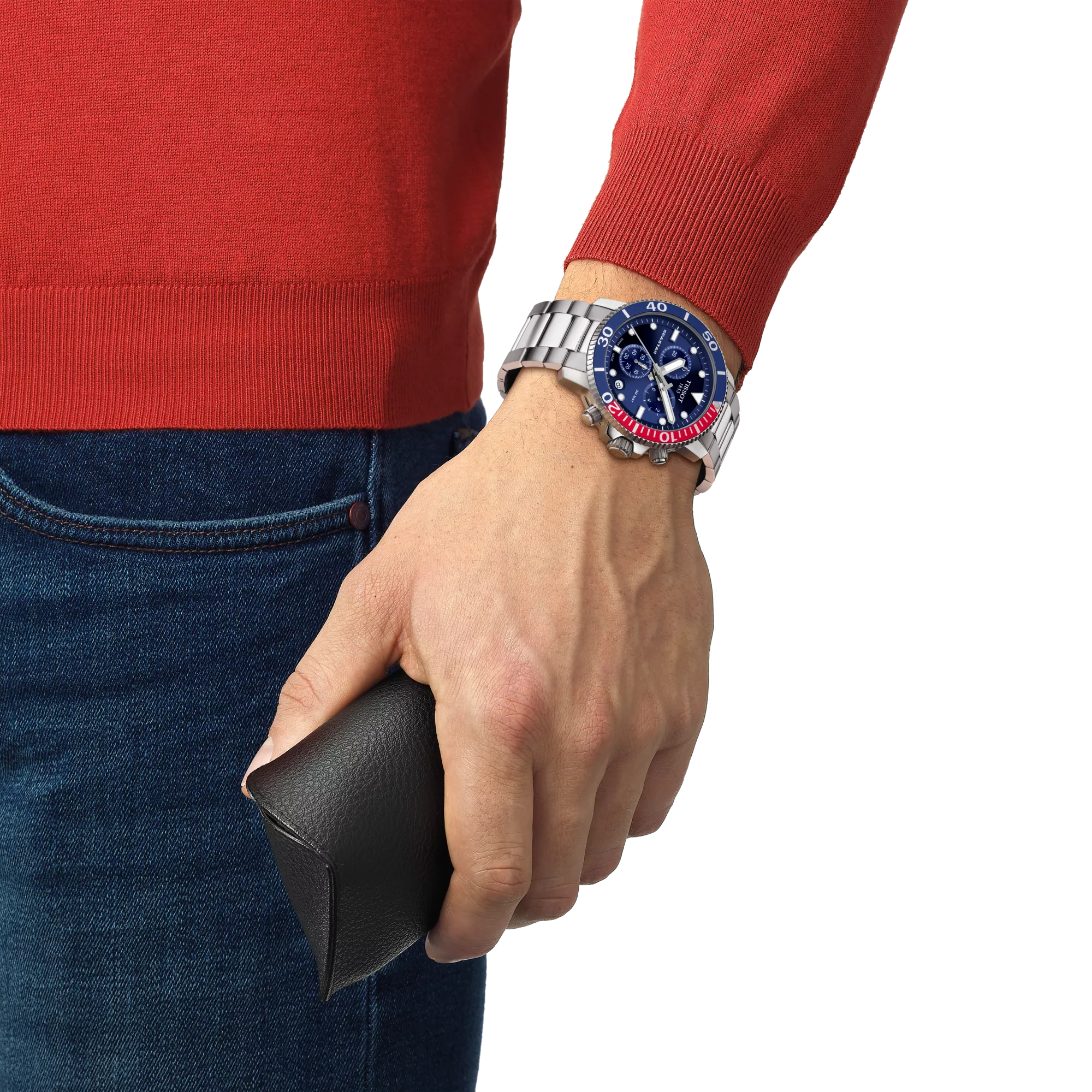 Tissot Seastar 1000 Quartz Blue Dial Pepsi Bezel Men's Watch T120.417.11.041.03 - Bijoux Eclore