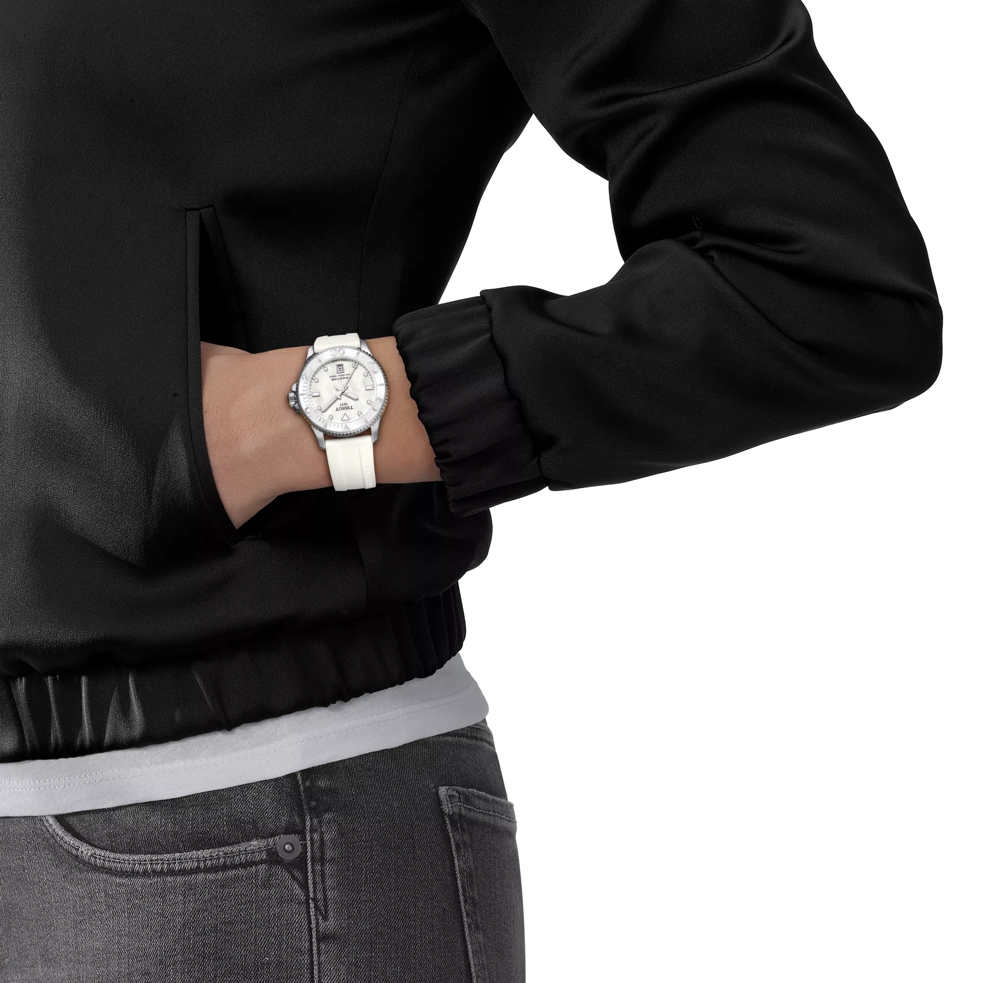 Tissot Seastar Diamond White Mother of Pearl Dial Unisex Watch T120.210.17.116.00 - Bijoux Eclore