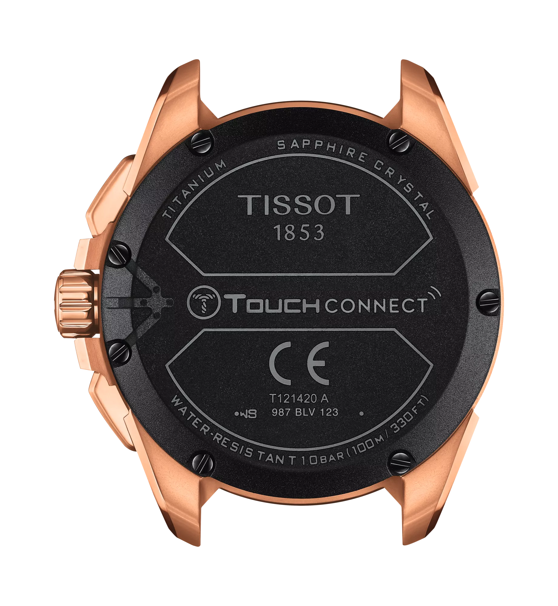 Tissot T-Touch Connect Solar Rose Gold-Tone Leather Strap Watch T121.420.46.051.00 - Bijoux Eclore
