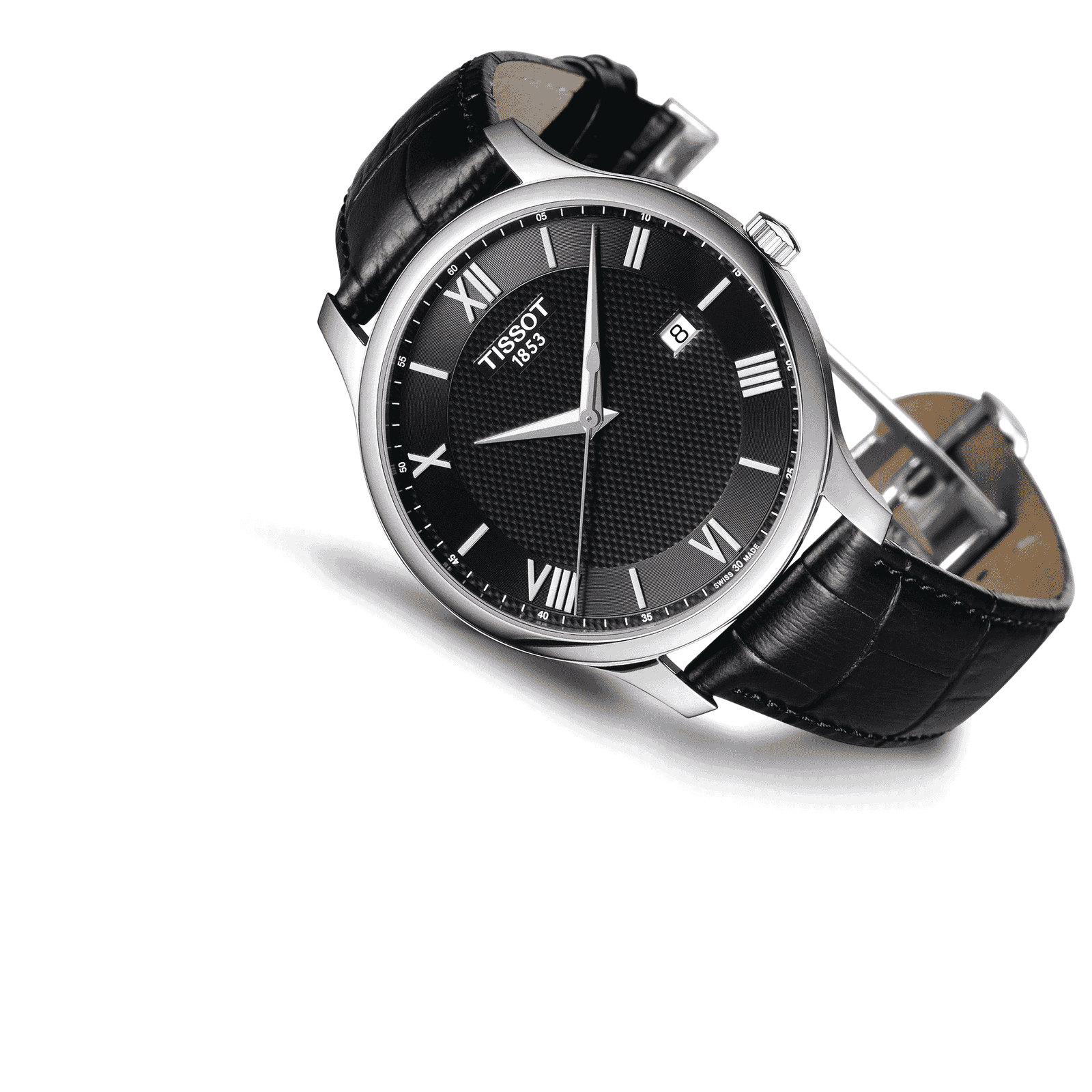 Tissot Tradition Black Leather Swiss Quartz Men's Watch T063.610.16.058.00